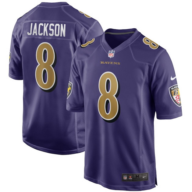 mens nike lamar jackson purple baltimore ravens alternate game jersey